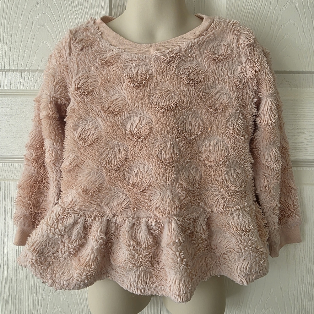 Nannette Kids Dusty Pink Peplum Sweater